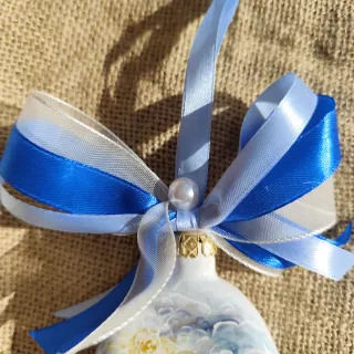 Palla ceramica decorata inverno