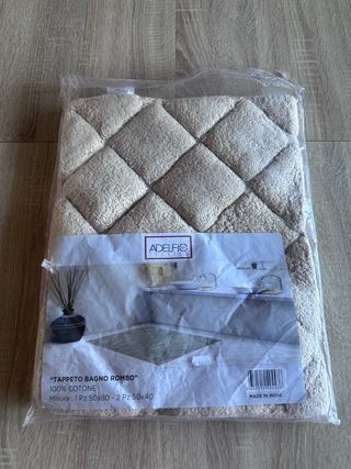 Tappeto Bagno 3 Pezzi Giro Water Beige Rombo