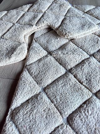 Tappeto Bagno 3 Pezzi Giro Water Beige Rombo