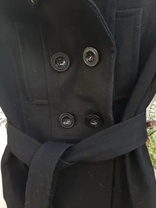 Abrigo Zara Basic Negro Mujer