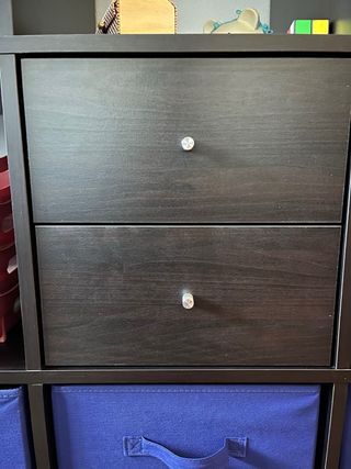 Cajones Ikea Kallax Negro/marrón