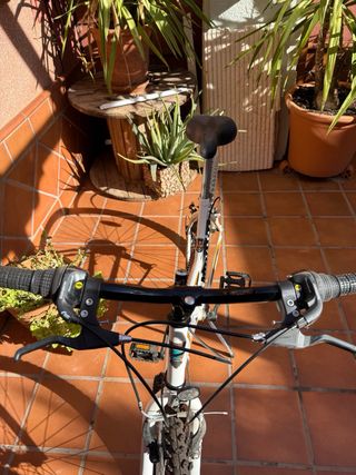 Bicicleta de montaña blanca