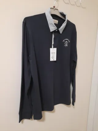 Camisero hombre azul y blanco