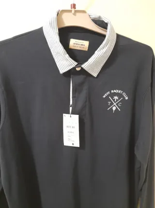 Camisero hombre azul y blanco