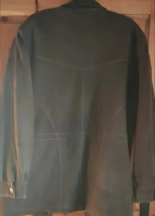 Chaquetón de piel marrón hombre