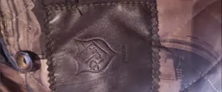 Chaquetón de piel marrón hombre