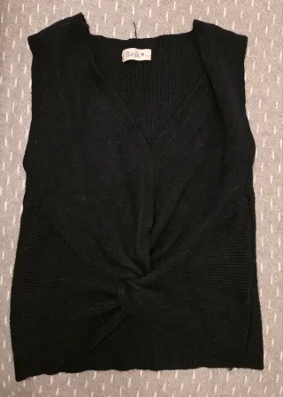 Chaleco de punto Basik negro talla única