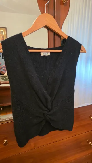 Chaleco de punto Basik negro talla única