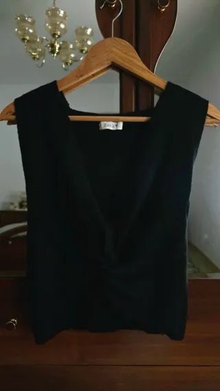 Chaleco de punto Basik negro talla única