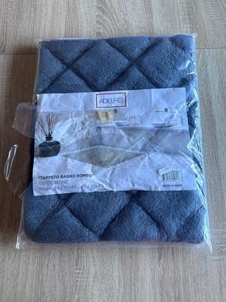 Tappeto Bagno 3 Pezzi Giro Water Grigio Rombo