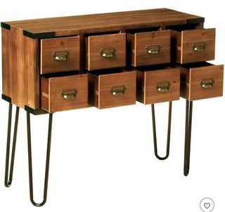 Consola 8 cajones patas metal