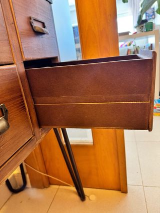 Consola 8 cajones patas metal