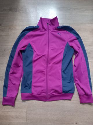 Chaqueta deportiva Puma mujer morado y azul