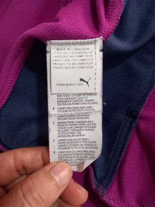 Chaqueta deportiva Puma mujer morado y azul