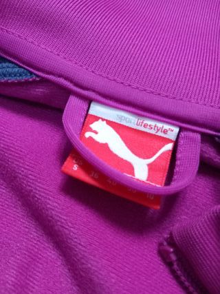 Chaqueta deportiva Puma mujer morado y azul