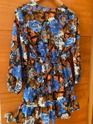 Vestido floral manga larga