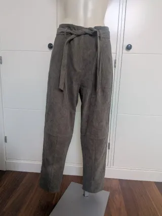 Pantalón pana mujer talla 40 verde oliva