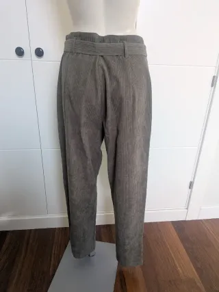 Pantalón pana mujer talla 40 verde oliva