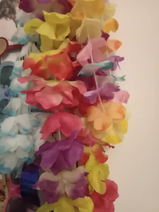 Set Collares Flores Hawaianos