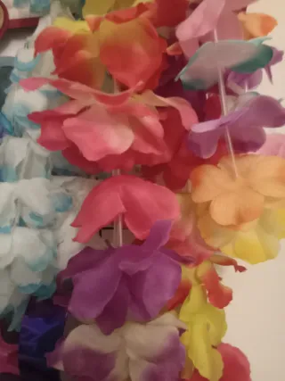 Set Collares Flores Hawaianos