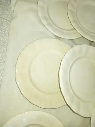 Platos La Cartuja de Sevilla Porcelana Blanca