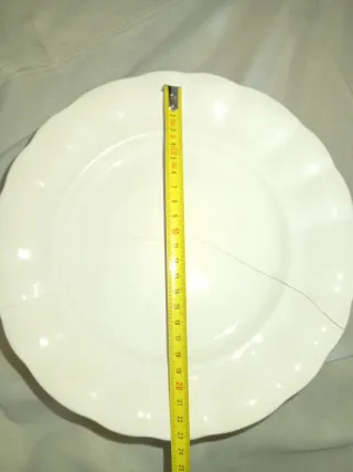 Platos La Cartuja de Sevilla Porcelana Blanca