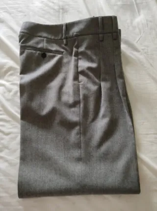 Pantalón Massimo Dutti Pinzas Lana