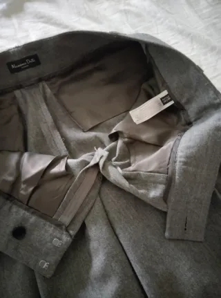 Pantalón Massimo Dutti Pinzas Lana