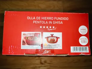 Olla Hierro Fundido Roja Ernesto 1.13L
