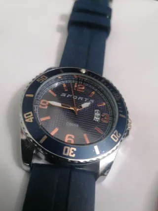 Reloj Deportivo SPORT Azul y Plateado