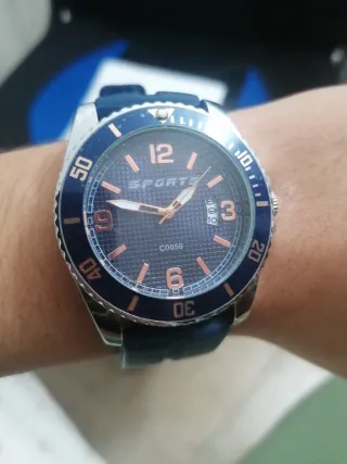 Reloj Deportivo SPORT Azul y Plateado