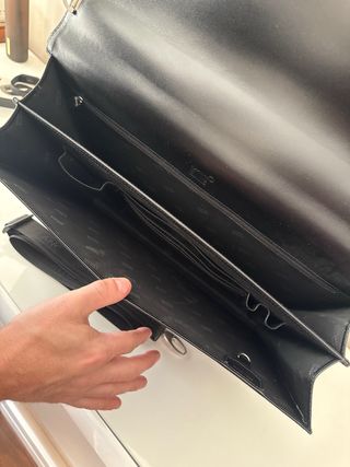 Maletín Montblanc Negro Piel