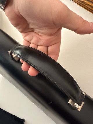 Maletín Montblanc Negro Piel