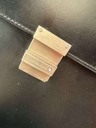 Maletín Montblanc Negro Piel