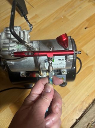 Compresor Fengda FD-186 3L y aerógrafo