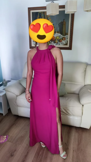 Vestido fiesta Green Coast Talla 38 Rosa