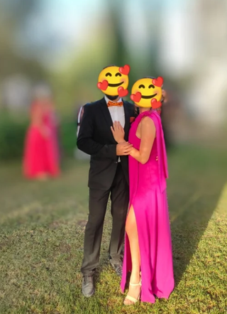 Vestido fiesta Green Coast Talla 38 Rosa