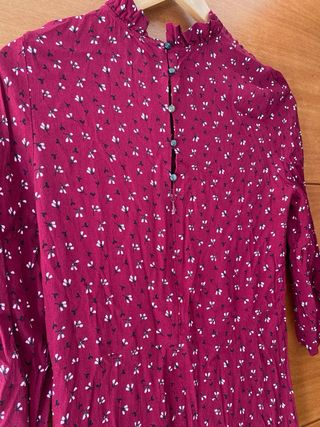 Vestido estampado floral manga 3/4