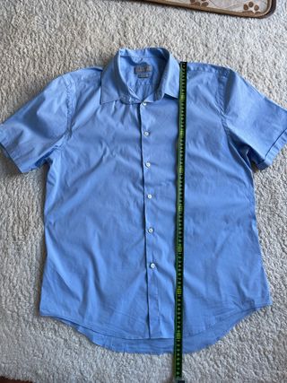 Camisa Zara Manga Corta Azul Talla L