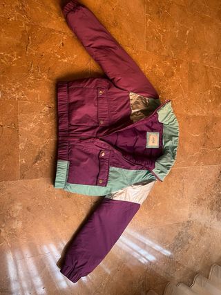 Chaqueta retro morada y verde Talla S