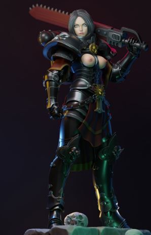 Figura personalizada guerrera con espada