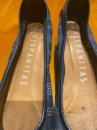Zapatos Hispanitas piel azul mujer