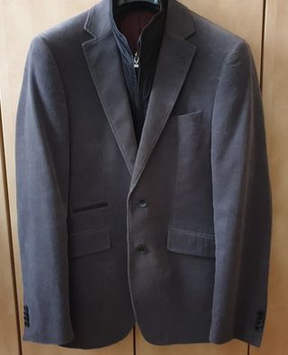 Americana de pana hombre marrón