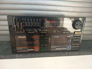 Radio Philips Vintage con Ecualizador y Doble Cass