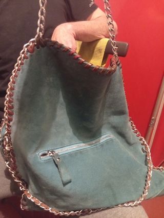 Borsa scamosciata verde Stella McCartney