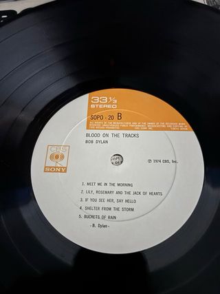 Bob Dylan Blood on the Tracks LP Japón Press