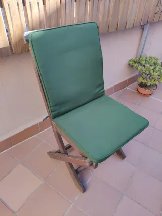 4 Sillas de Madera Teka para Jardín