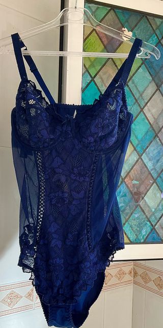 Body ASOS encaje azul