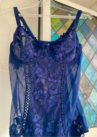 Body ASOS encaje azul