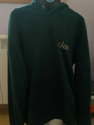 Sudadera con capucha verde